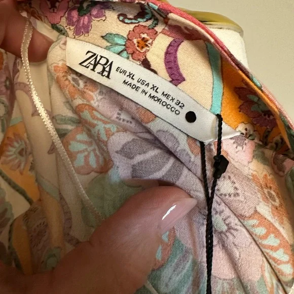 Zara Floral Maxi Dress in Pink, Cream & Mint - Picture 2 of 7